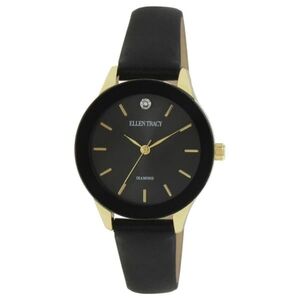 Ellen Tracy Black and Gold Women's Watch